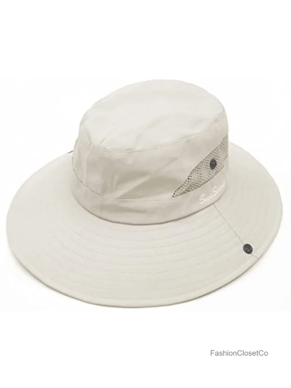 Wide Brim Sun Hat with Ponytail Hole - UV Protection Outdoor